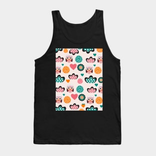 Owls and hearts Tank Top